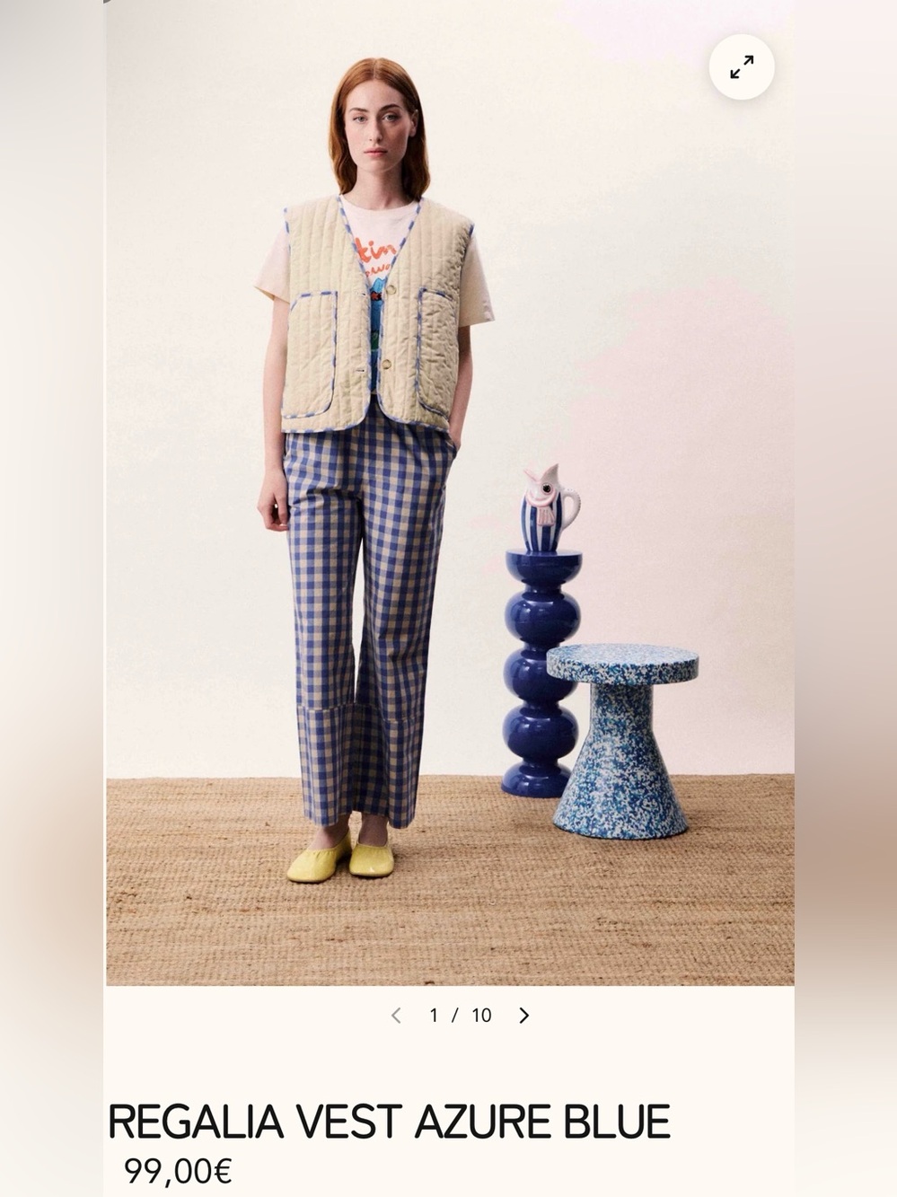 FRNCH 🇫🇷 REGALIA VEST AZURE BLUE - Picture 2 of 12